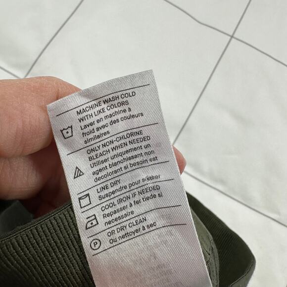 Vince Pants Womens Medium Green Front Seam Ponte Stretch Ankle Slit Side Zip - Picture 7 of 14